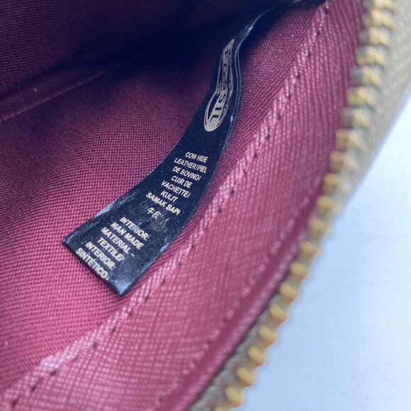 Fossil pebbled leather rose gold zip around wallet wristlet - Picture 9 of 9